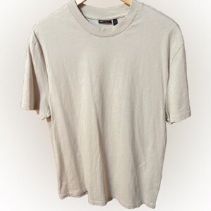 Asos Design Men's Cream Crew Neck T-Shirt Size Medium